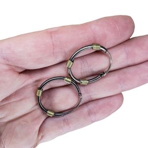 Vintage Silver and Gold hoop earrings Dubai handmade